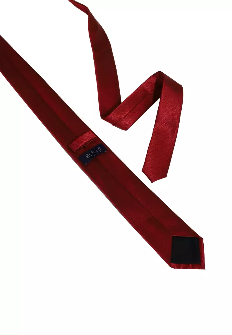 Byford Mens Micro Polyester Neck Tie 6.5 - 3026004A-77Red