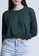SUB green Women Long Sleeve Knit Top C0FE5AA420D577GS_6