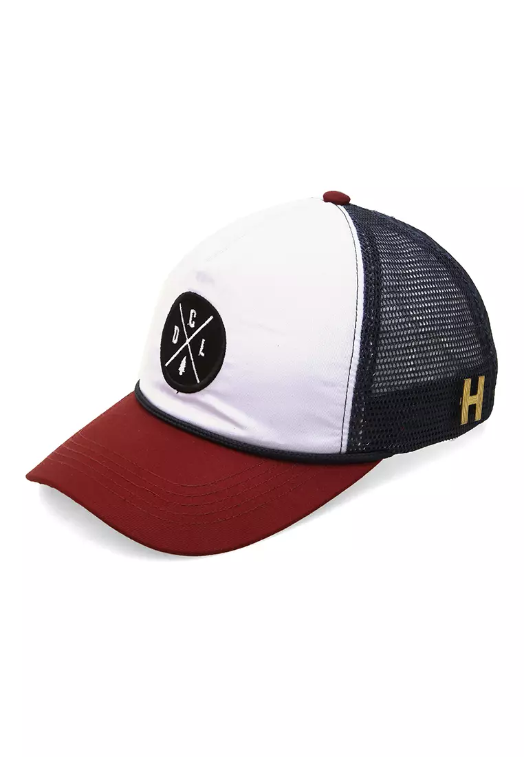 Raesan Topi Baseball Jaring Aksesoris Fashion Pria Adjustable Strap Material Polyester ORIGINAL - Navy Maroon