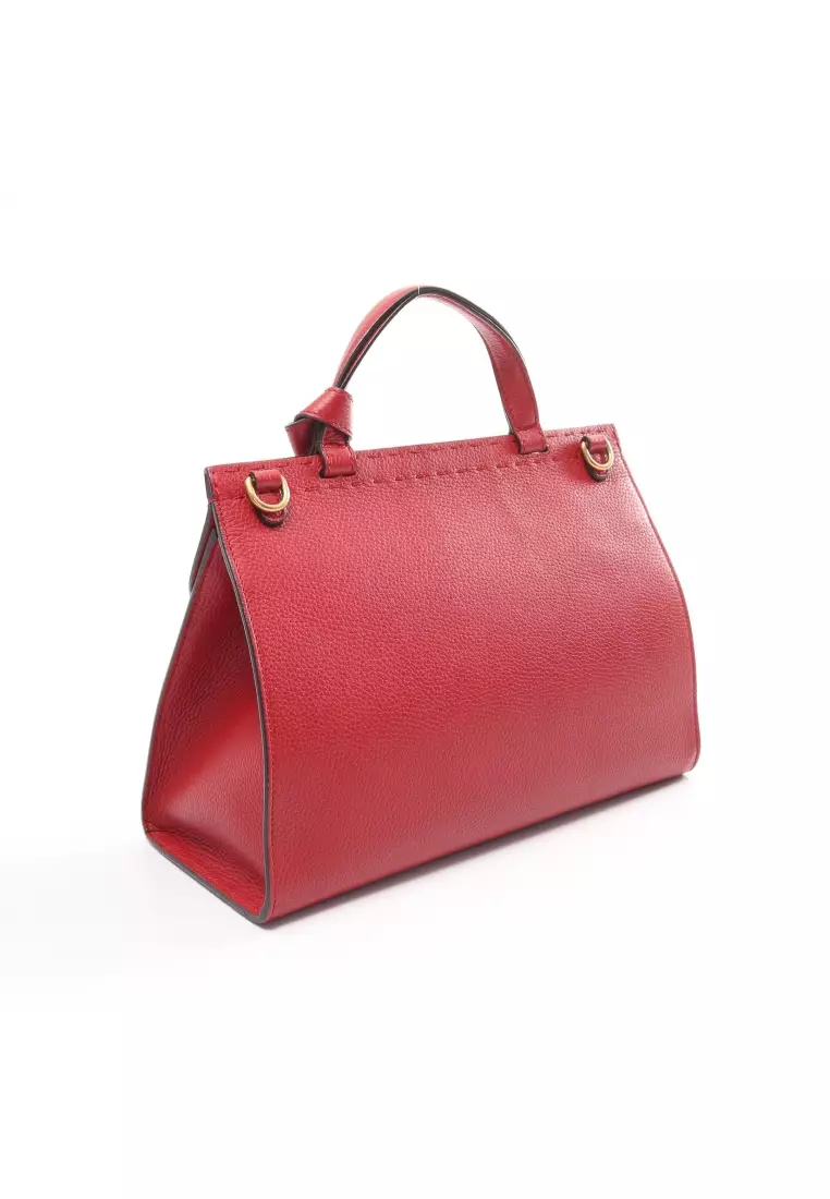 Buy Gucci Pre loved Gucci GG Marmont Handbag leather Red 2WAY 2024