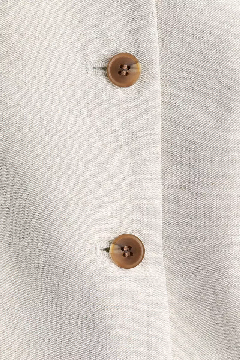Linen-blend waistcoat