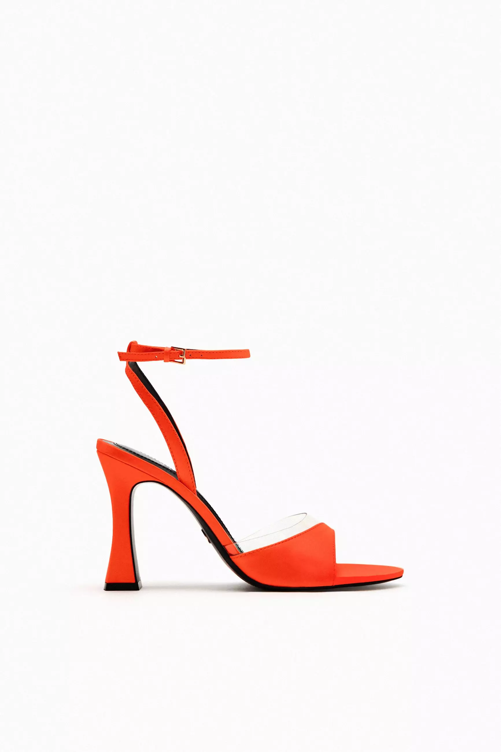 ZARA Satin Vinyl High-Heel Sandals 2025 | Buy ZARA Online