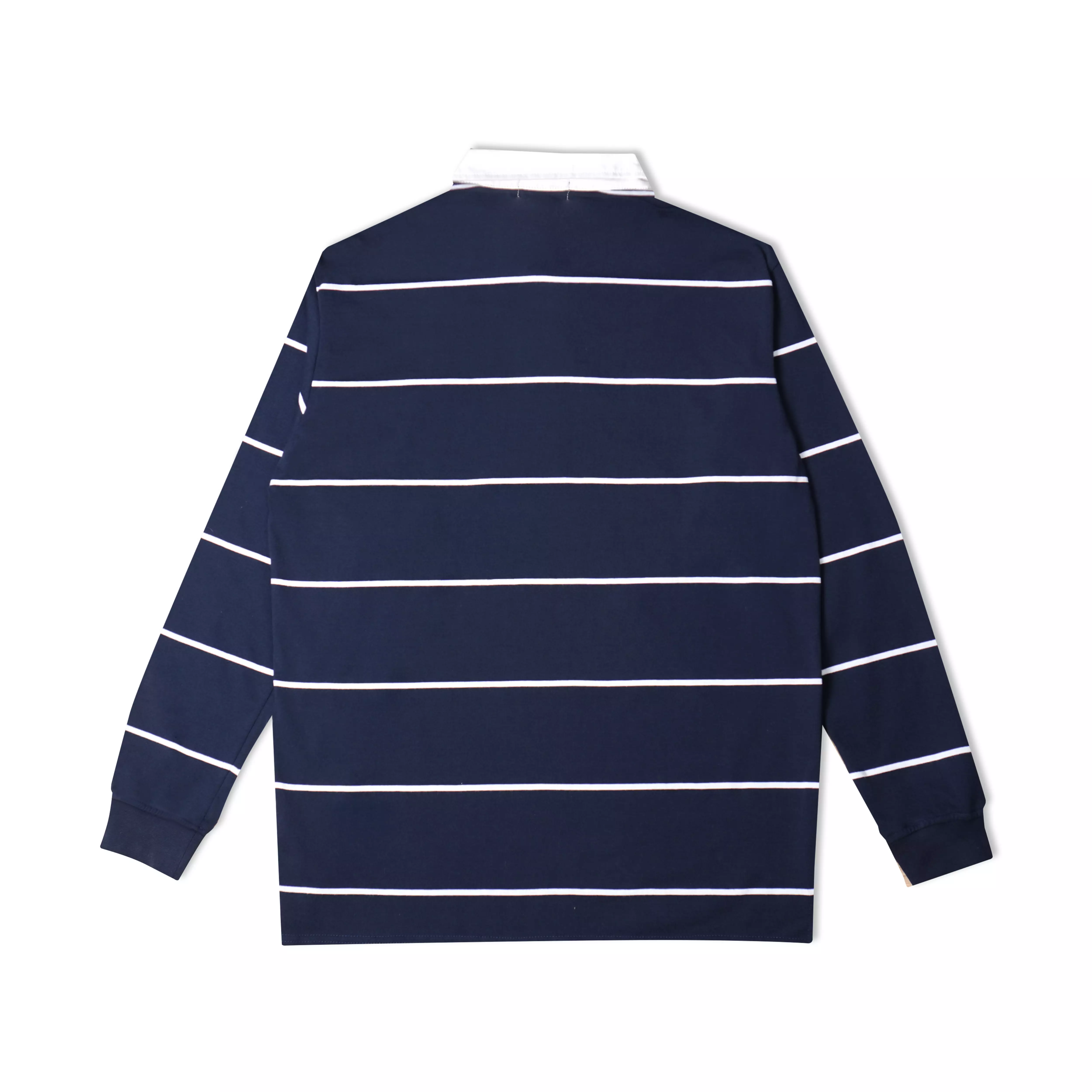 Matsuda Kaos Rugby Polo Shirt Katun Pria Lengan Panjang Tsuyama Navy