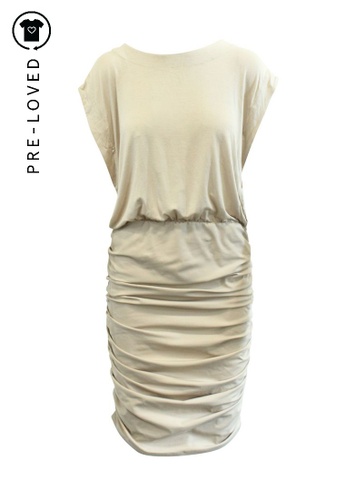Buy By Malene Birger Pre Loved By Malene Birger Beige Ruffled Dress Online Zalora Singapore