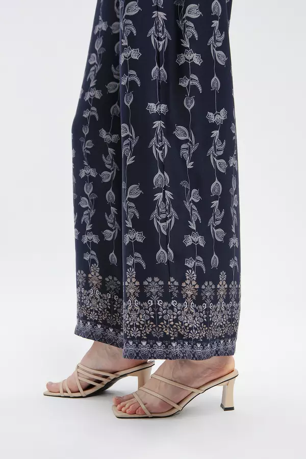 MINIMAL - Aydin - Floral Print Cullotte - Navy - Manzone & Minimal