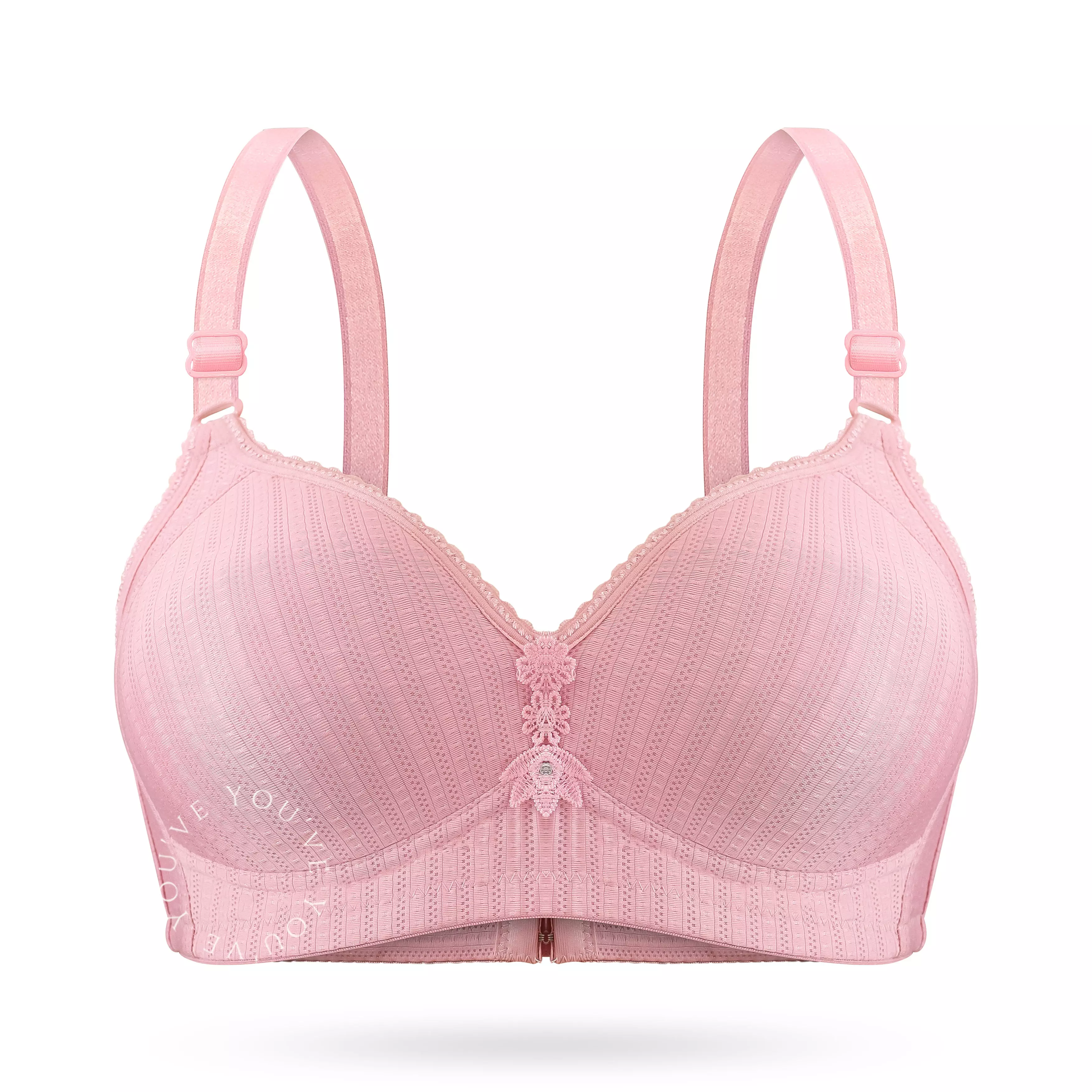 WIMIU BH Bra Wanita BH Tanpa Kawat Busa Tipis Motif Garis Beha Perempuan Women Woman Bra 100155