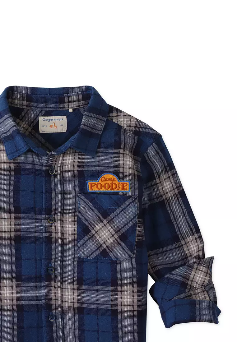 Boys Plaid Long Sleeves Shirt
