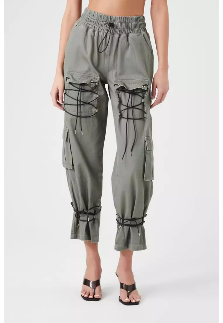 Denim joggers womens forever 21 discount