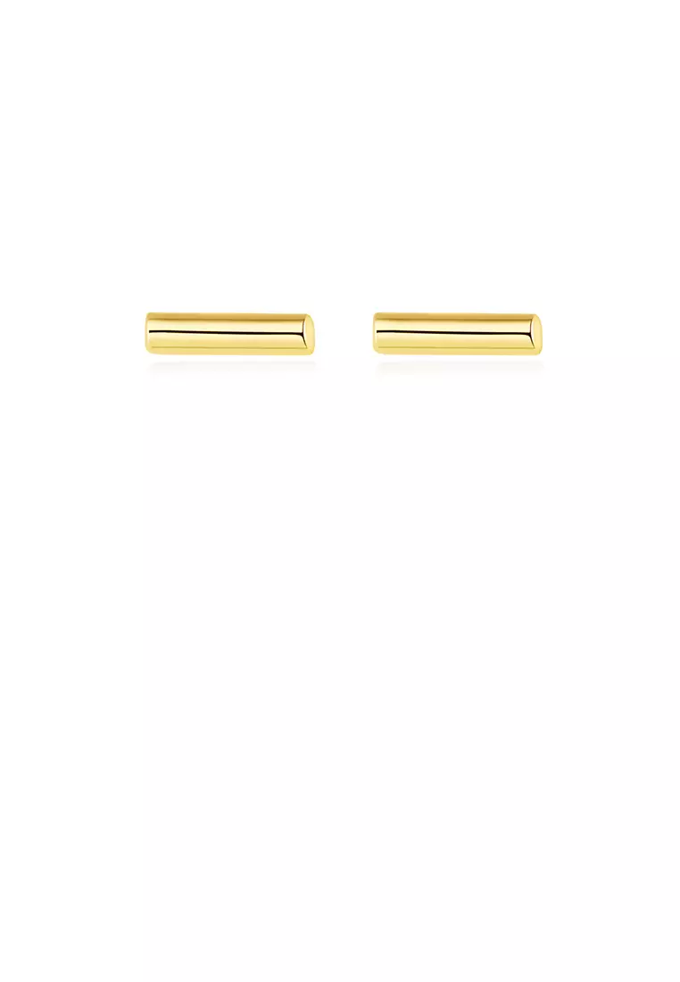 ZAFITI 925 Sterling Silver Plated Gold Simple and Delicate Geometric ...