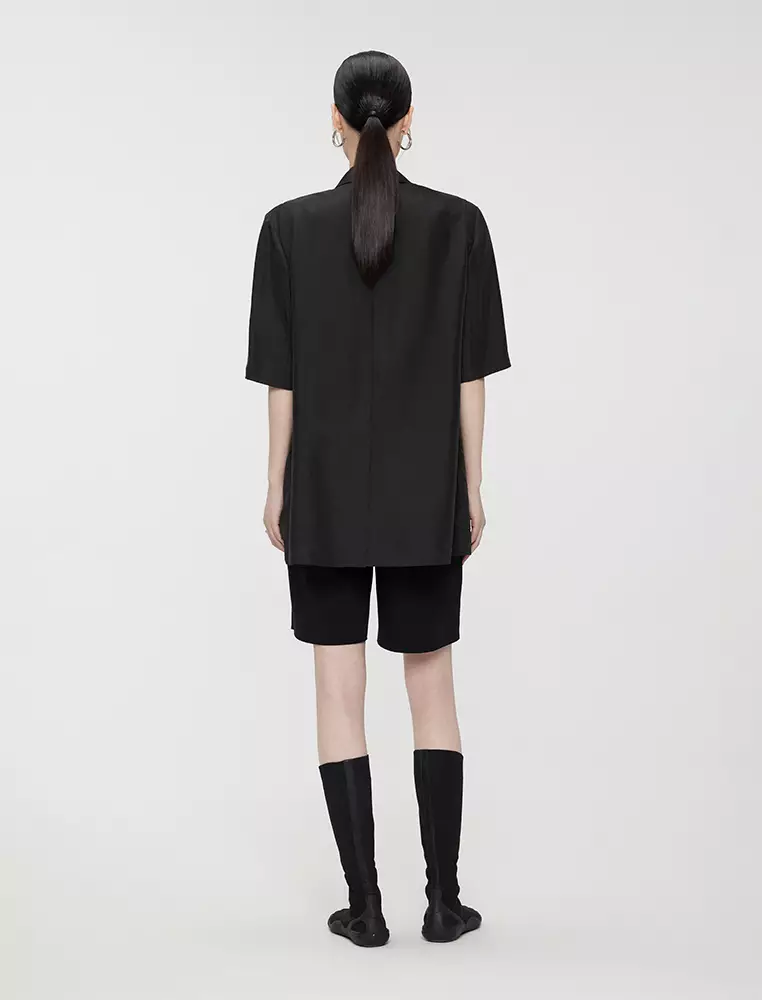 Straight mid-length trousers