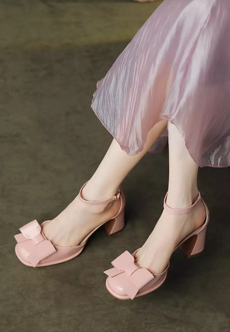 7.5CM Bow Knot Hollowed Mary Jane Shoes XJ2568-1