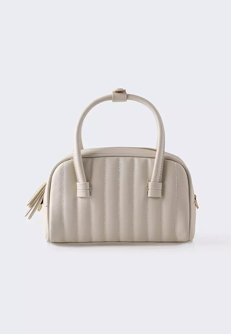 Ria Miranda Cannoli Cream Sella Quilted Mini Bag