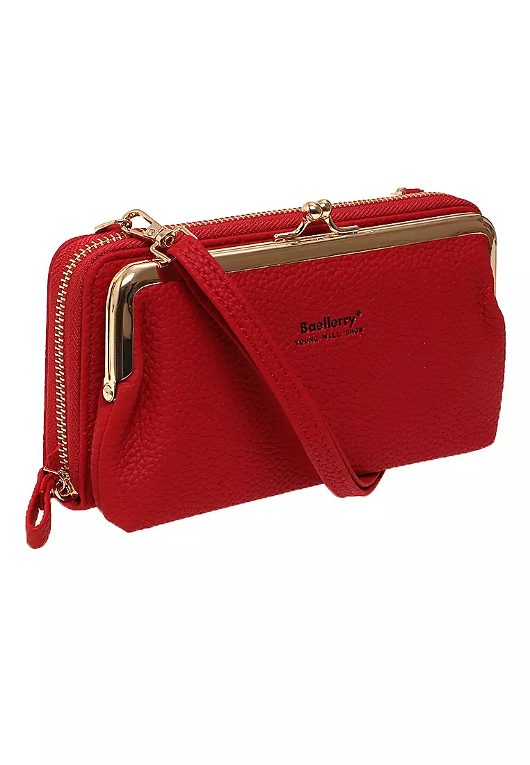 Tas Selempang Wanita Sling Bag Dompet Hp Multifungsi Many Slot Material PU Leather ORIGINAL