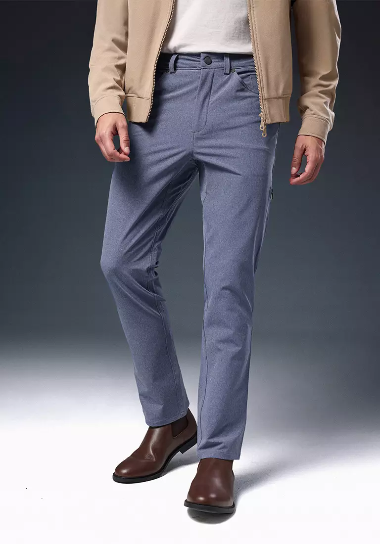 JOBB x MACK WELDON Radius Celana Panjang Pria Straight Fit Navy Heather