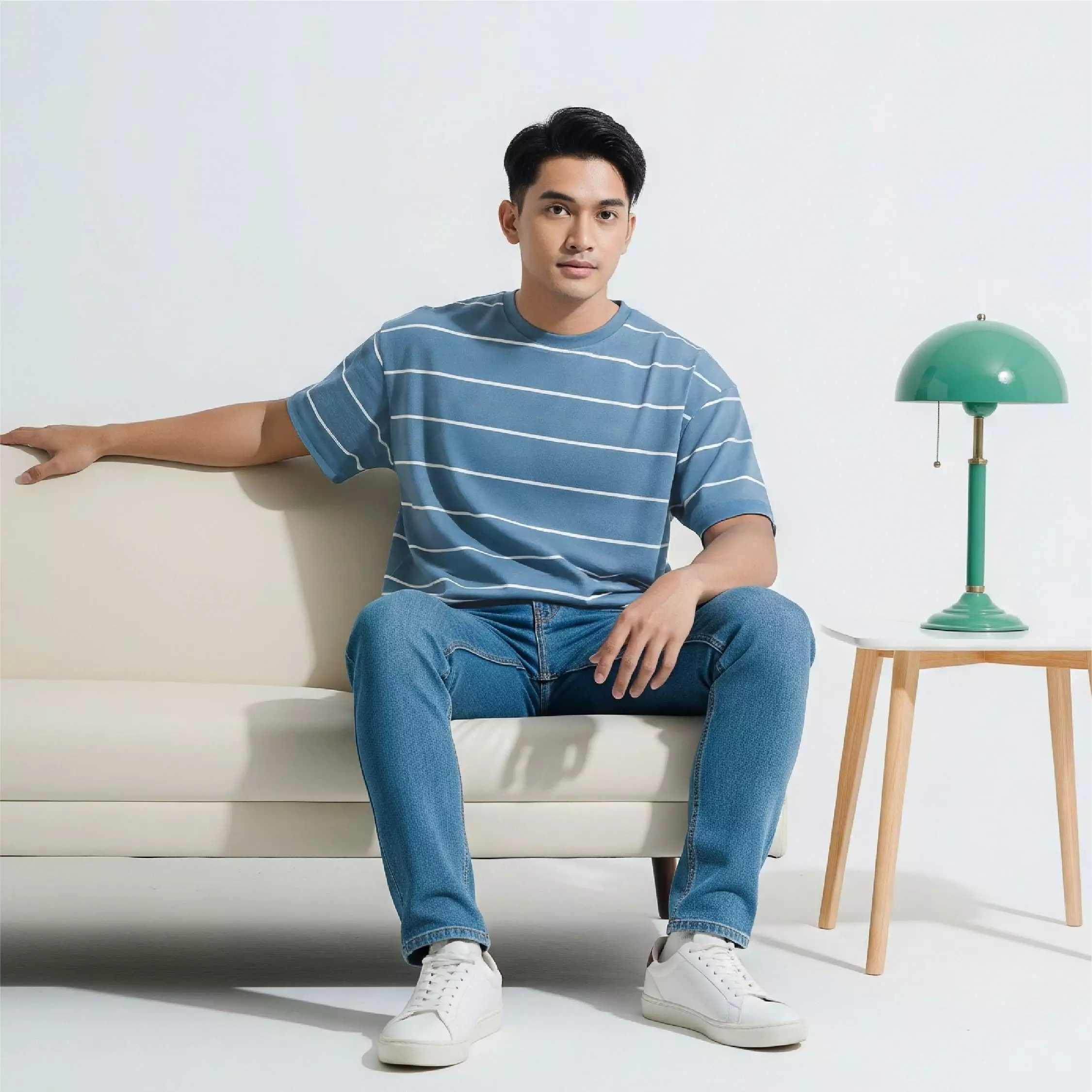 Kale EROS DENIM / Cotton Cloudy / Kaos Boxy Fit / Kaos Korea / Atasan Kaos Pria / Kaos Basic Pria