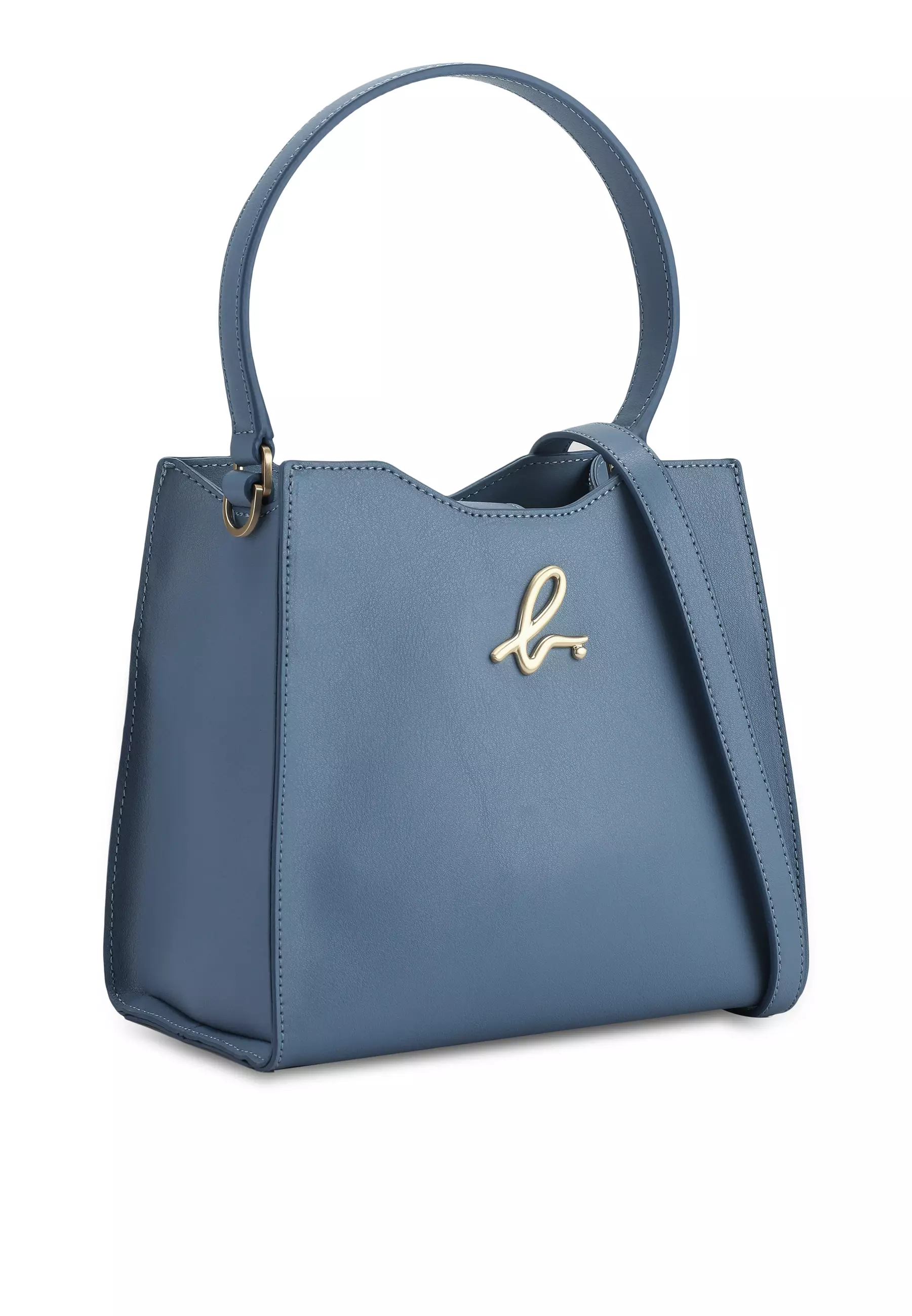 バッグ Agnes b. real leather design hand bag black leather Asya bag | Agnès b.