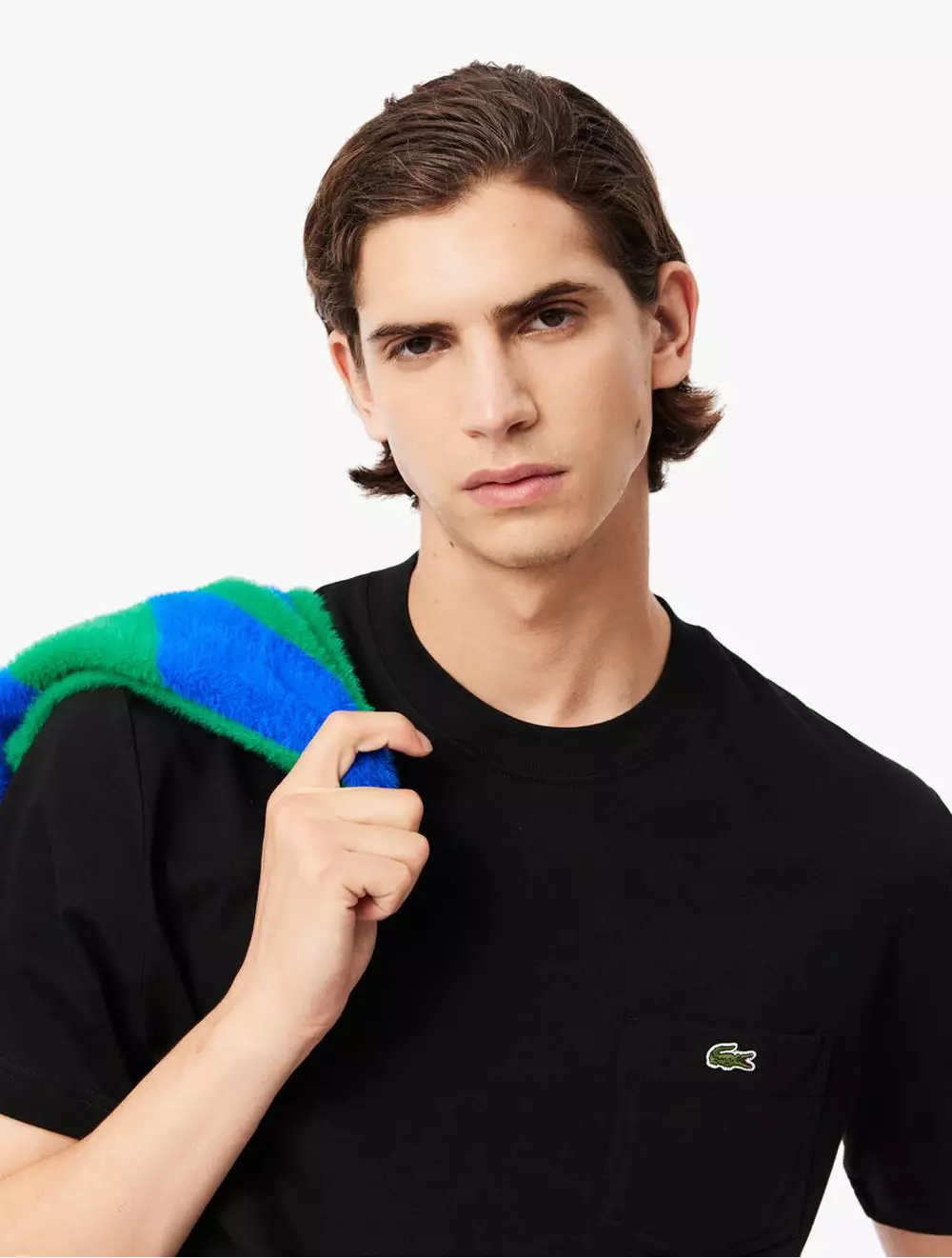 Cotton T-Shirt With Breast Pocket - Black