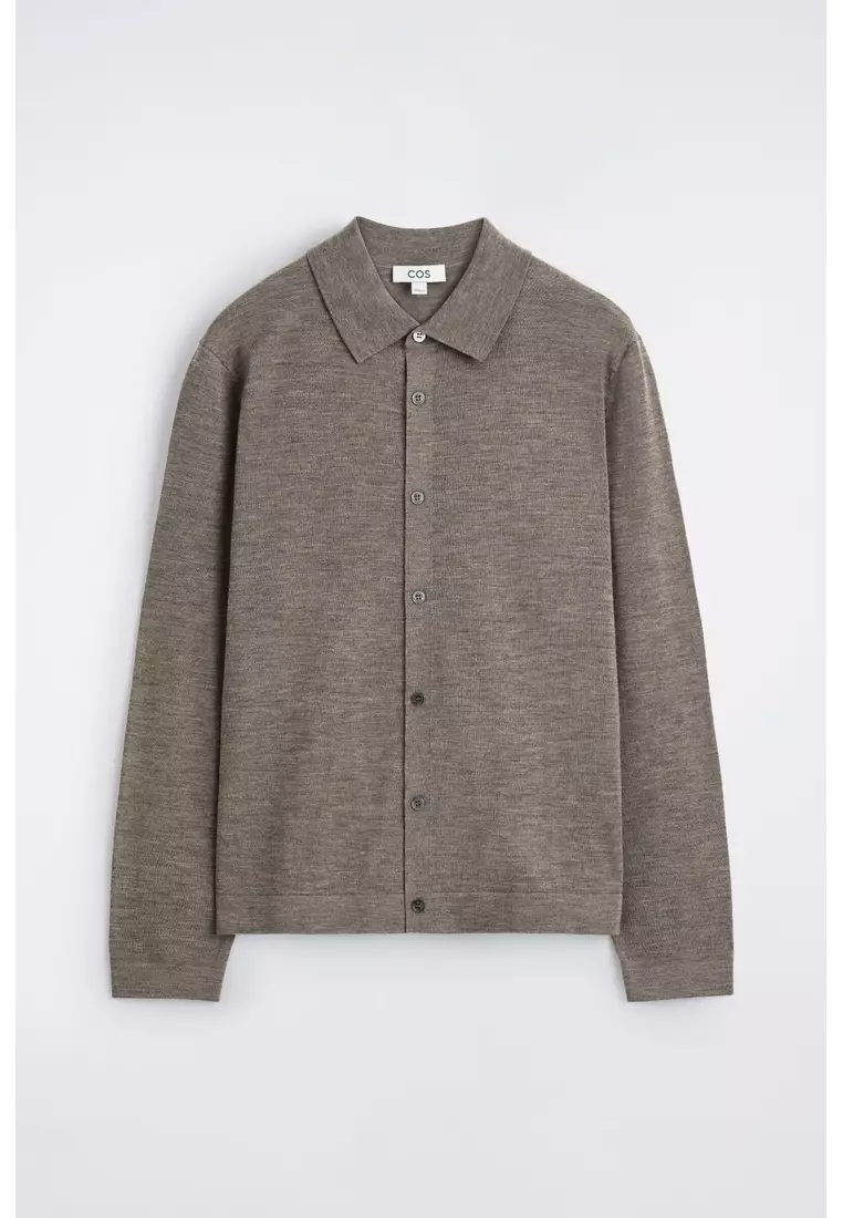 KNITTED MERINO WOOL SHIRT