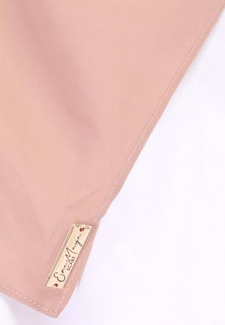 Rania Premium Heavy Chiffon Basic Wide Shawl in Rose Taupe