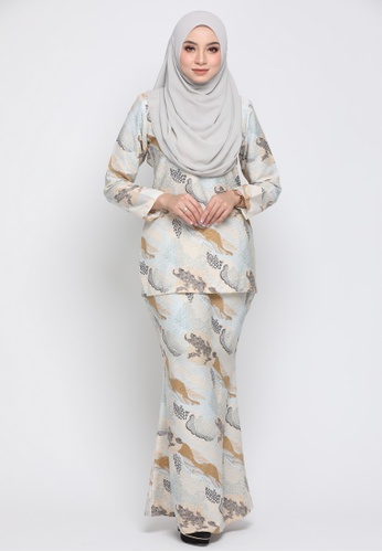 Kurung Moden Eryna - Brown from Nur Shila in Brown