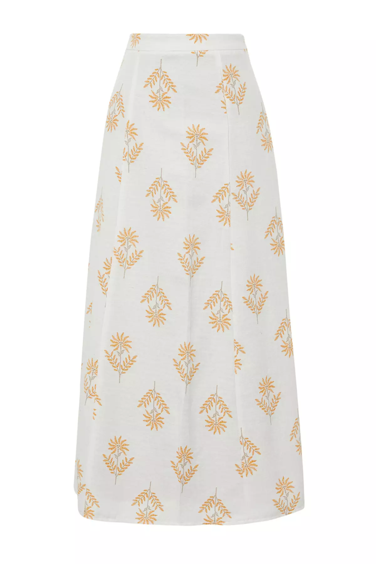 Floral Patterned Midi Skirt