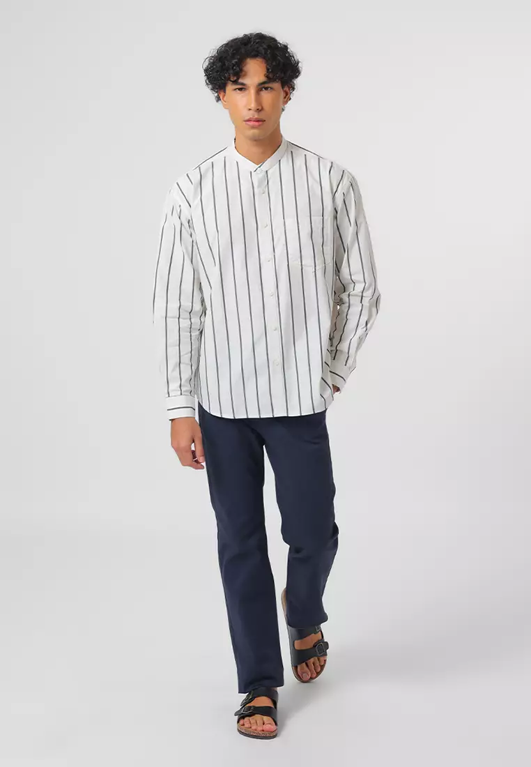 Kemeja Koko Pria Lengan Panjang TAJJA LIGHT BEIGE Baju Muslim Pria