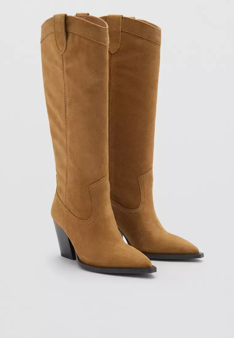 Suede Cowboy Boots