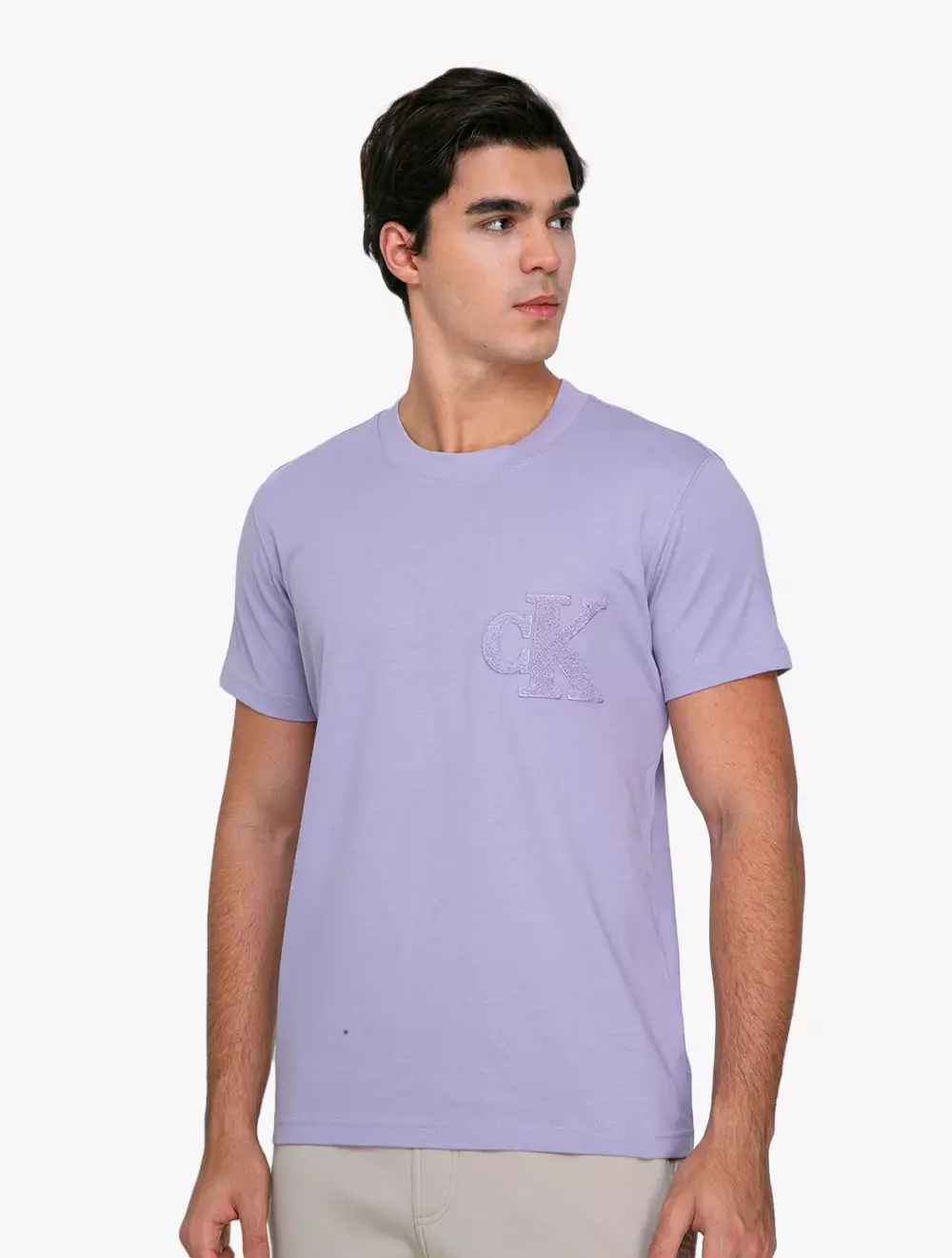 Calvin Klein Jeans - Terry Logo Tee - Purple - purple