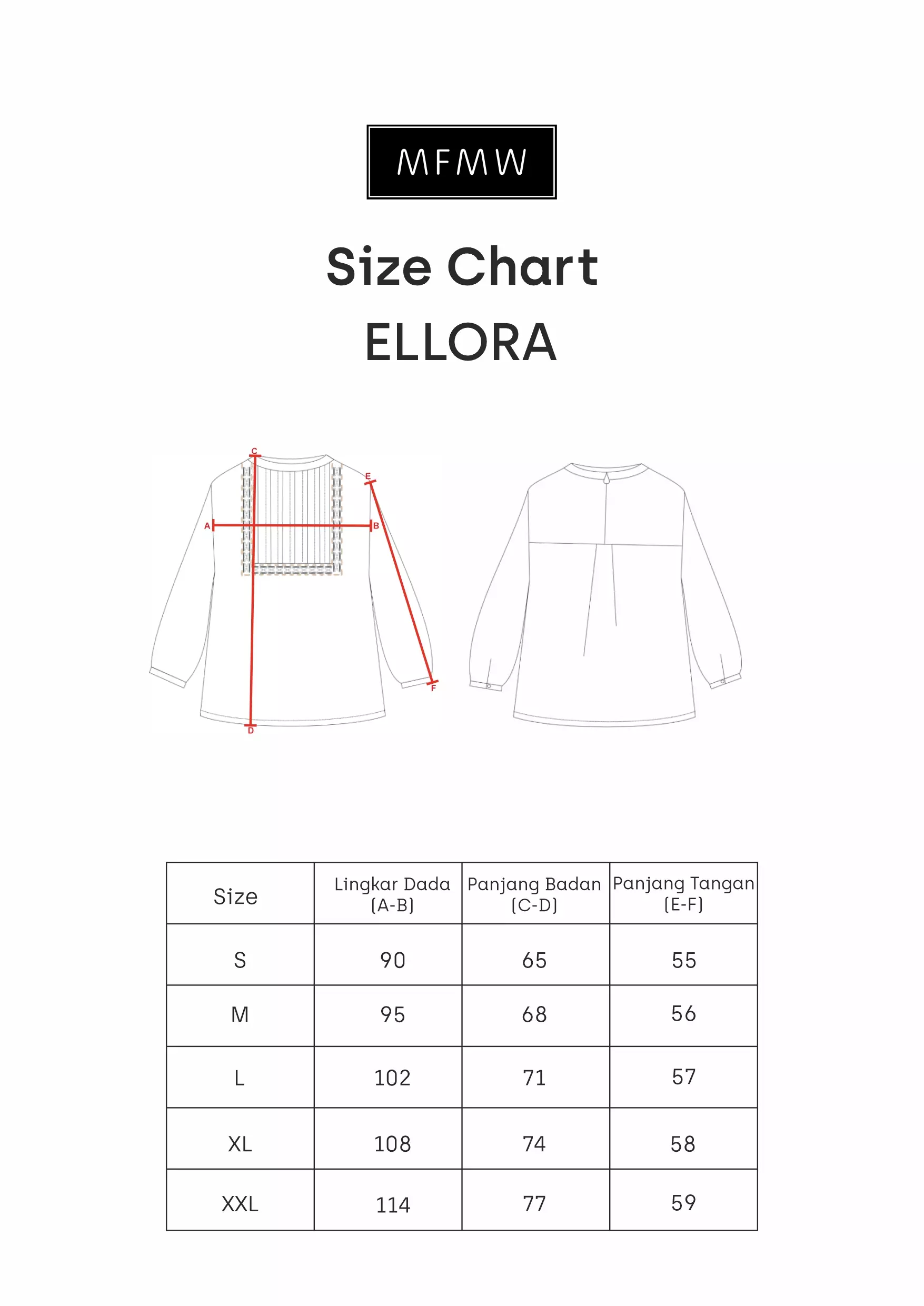 MFMW Ellora Atasan Blouse Coklat