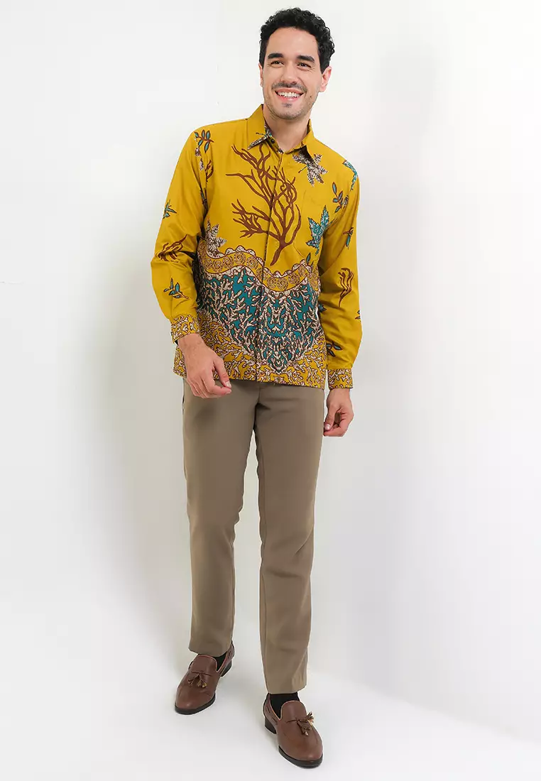 Ranting Kemeja Batik Exclusive Premium Pria Casual Modern Lengan Panjang