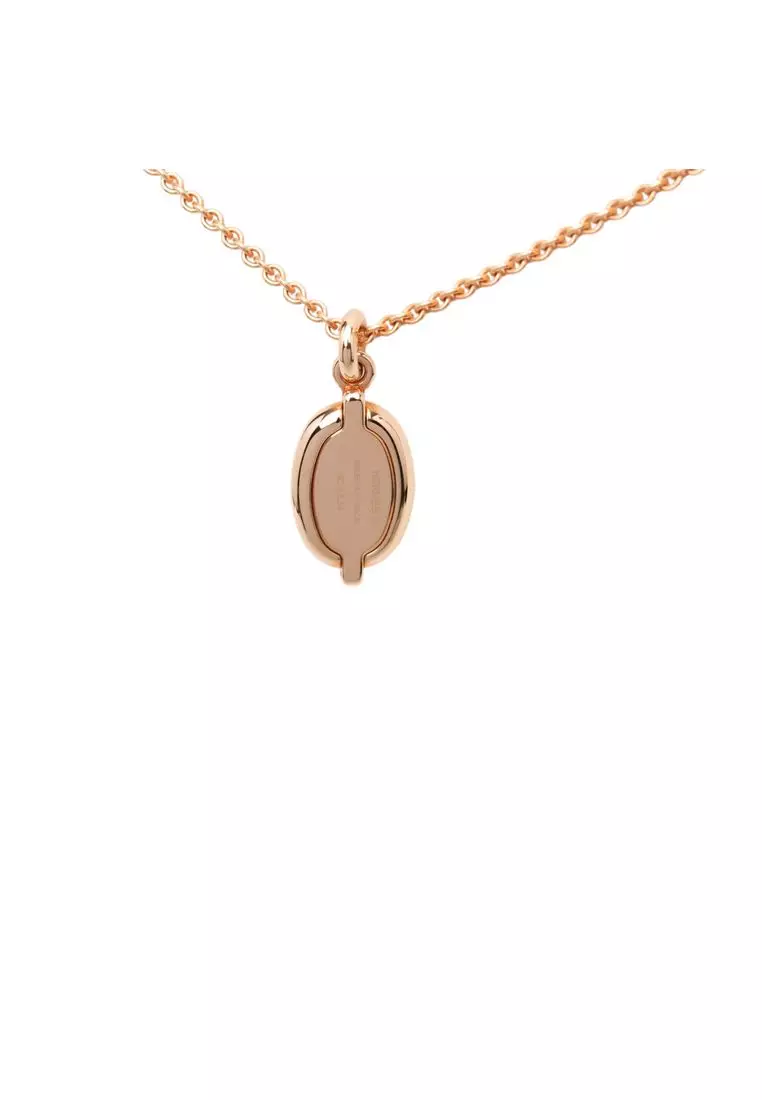 Pre-Loved Hermès Mini Rose Gold Plated Maillon Pendant Necklace
