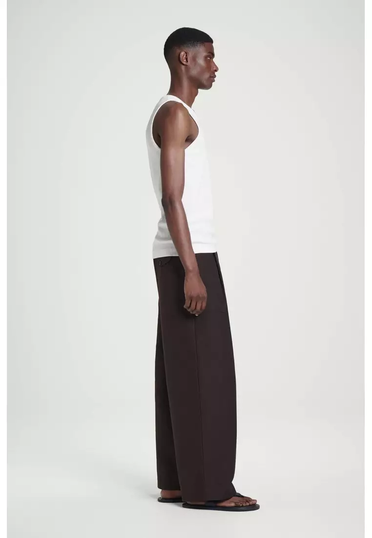 SLIM RIBBED COTTON TANK TOP