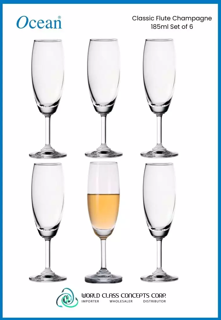 Buy OCEAN GLASSWARE Ocean Glassware Classic Flute Champagne 185ml/ 6 1 ...