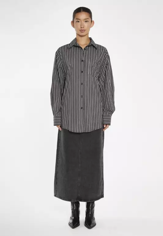 Brown White Stripe Classic Shirt