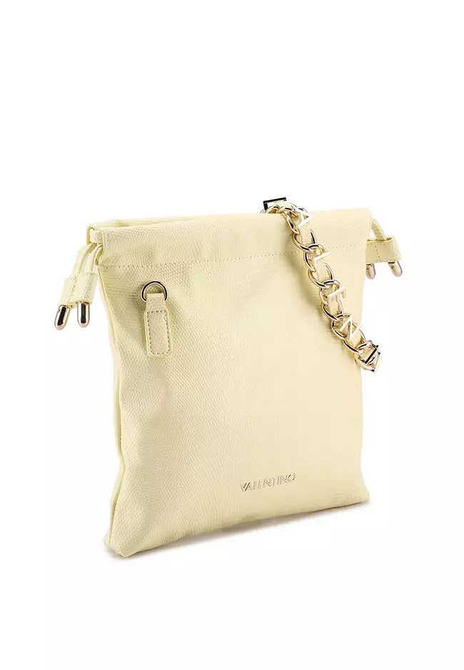 Valentino Bags Cosmopolitan Croc Print Mini Shoulder Bag - Vanilla