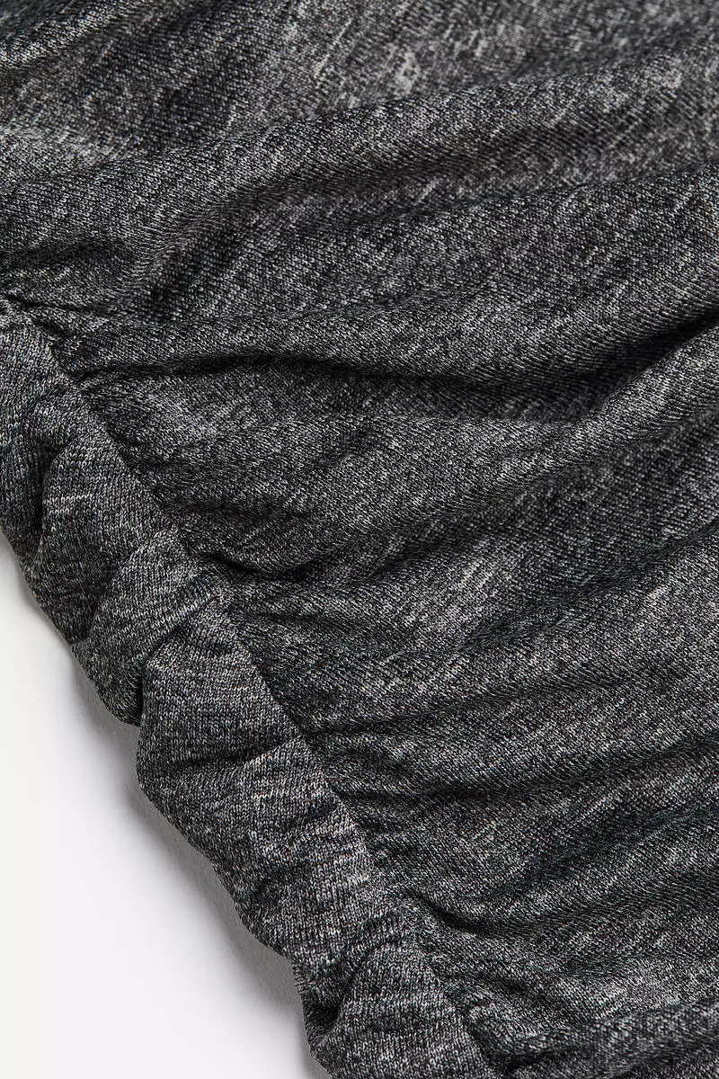 Gathered turtleneck dress