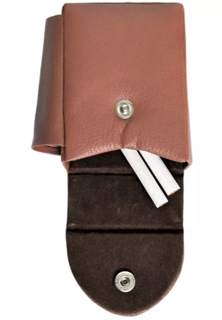 Cigarette Cover case 20 Cigarette Leather Storage Box Leather Case with lighter holder -Oxhide
