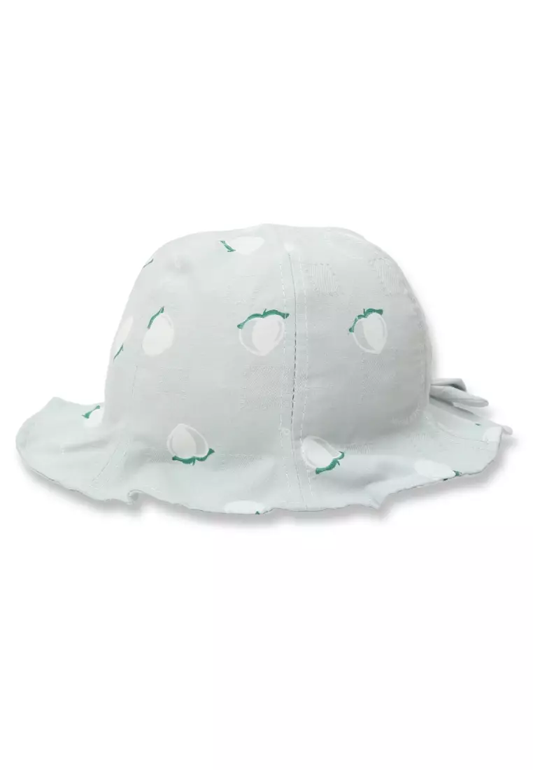 Sierra Topi Bucket Anak Perempuan Model Pita Honey Peach Toddler Hat Material Cotton ORIGINAL - Green