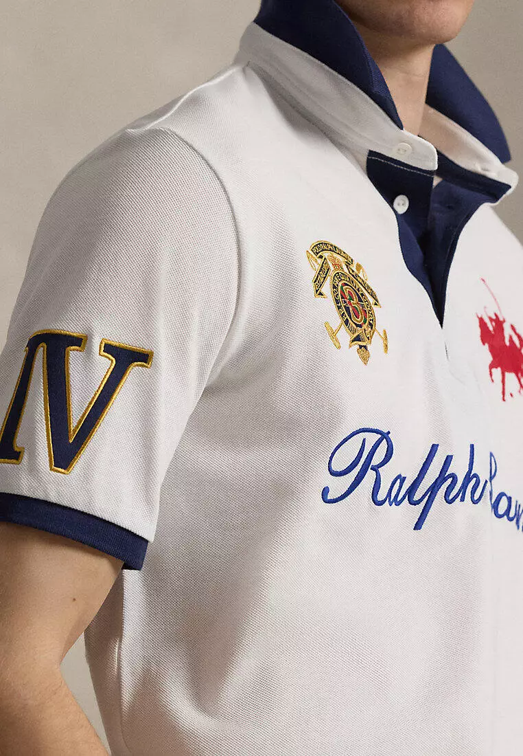 Classic Fit Crest Mesh Polo Shirt