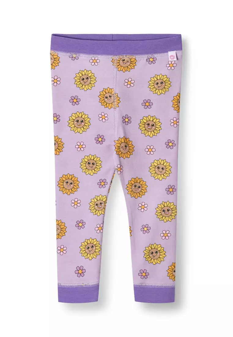 Elstar leggings for baby with sunflowers