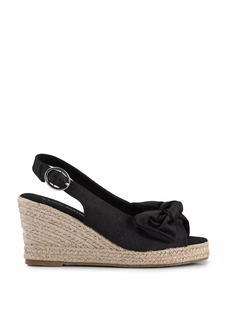 All black sale wedge espadrilles