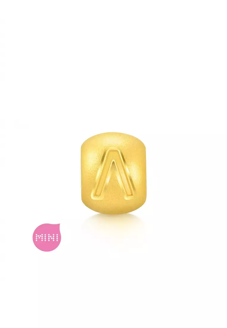 Charme 999 24K Gold Letter V Alphabet Charm 92916C (Bracelet not included)