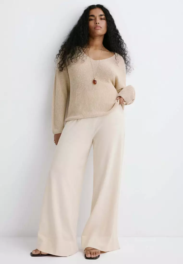 Straight-Fit Trousers With Elastic Waist