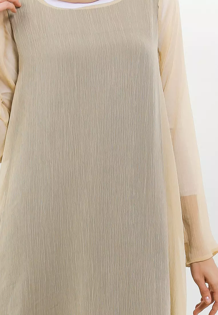 Huma Maxi Dress In Cream And Black