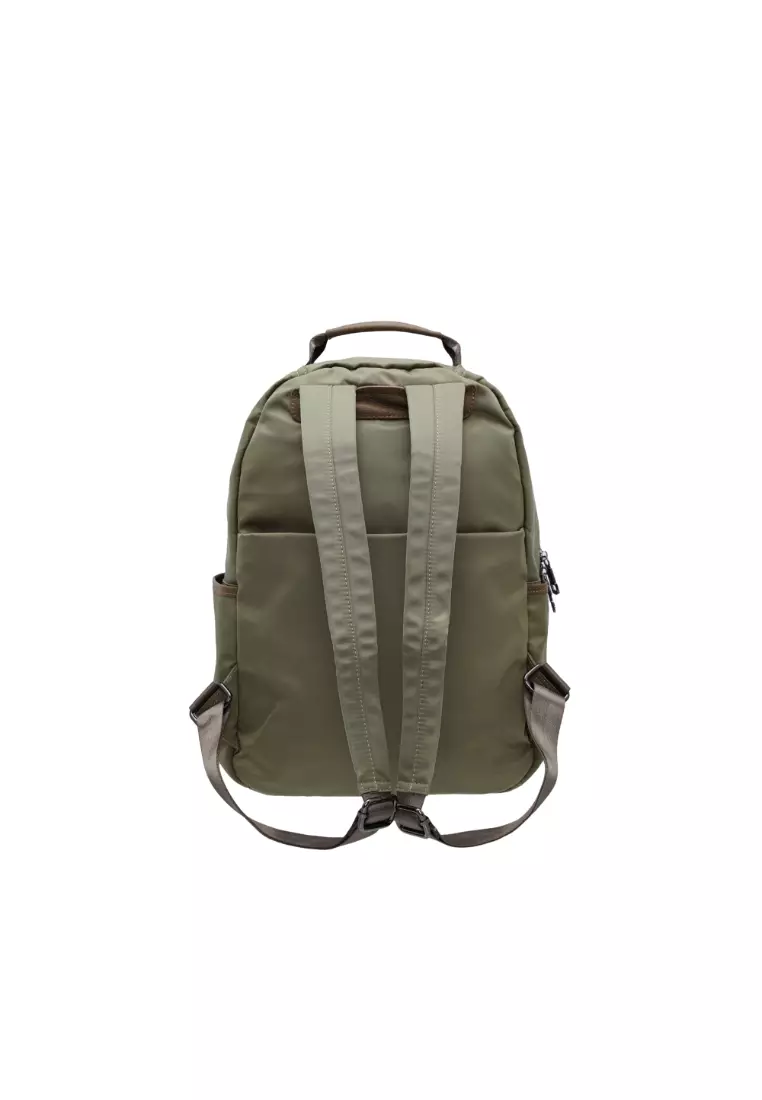 Santa Barbara Polo & Racquet Club Ladies Nylon Trim Leather Backpack 091815-108