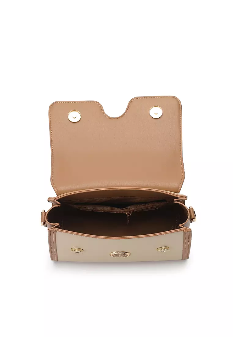 Top Handle Bag / Sling Bag / Crossbody Bag - Beige