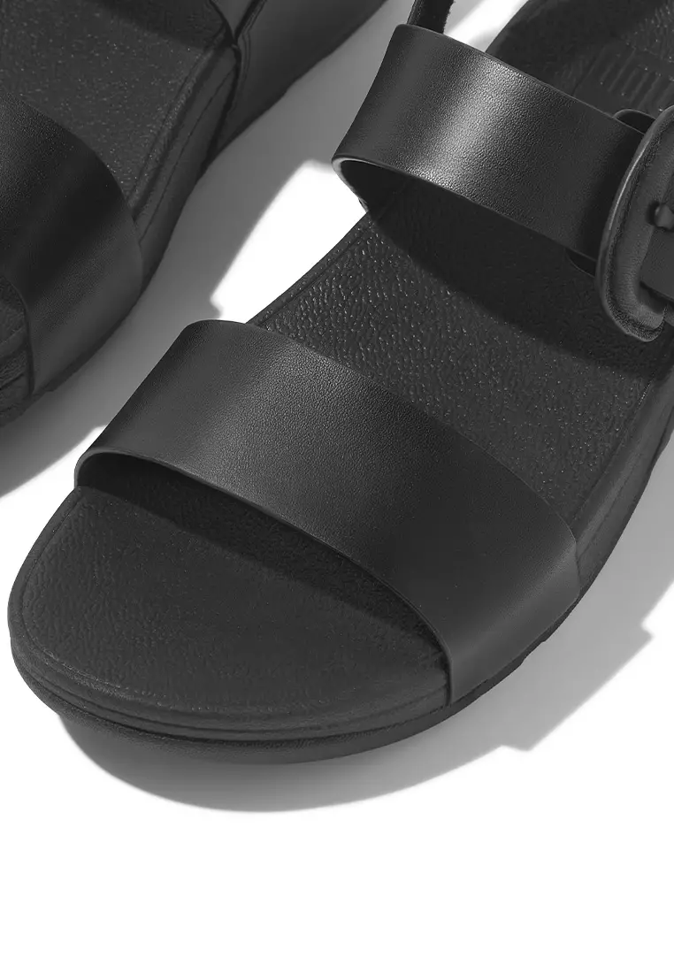 Buy FitFlop FitFlop LULU Covered-Buckle Raw-Edge Leather Back-Strap ...
