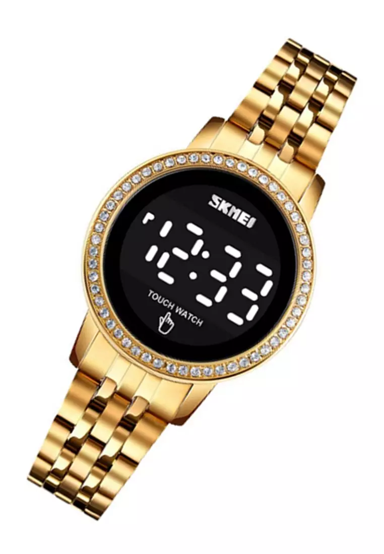 Jam Tangan Digital Wanita Waterproof LED Strap Tali Material Stainless Steel TR08 - ORIGINAL