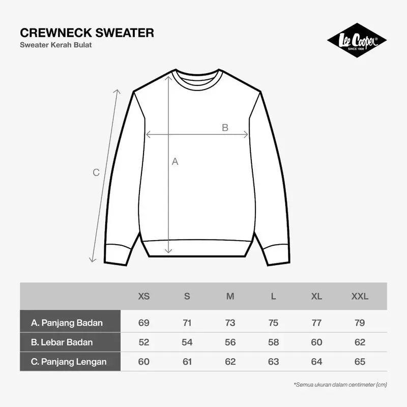Lee Cooper Sweater Logo Retro Misty 71