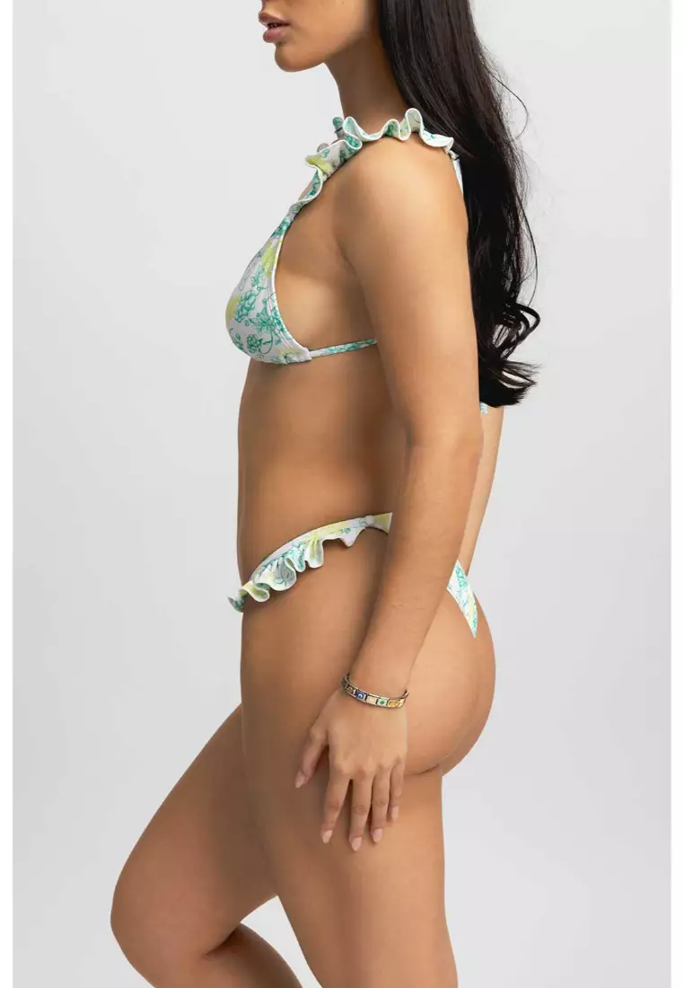 Tessa Ruffled Cheeky Bikini Bottoms / Enchante
